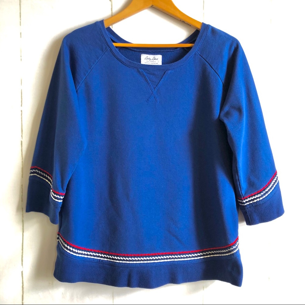Lucky Lotus Lucky Brand Blue Sweatshirt